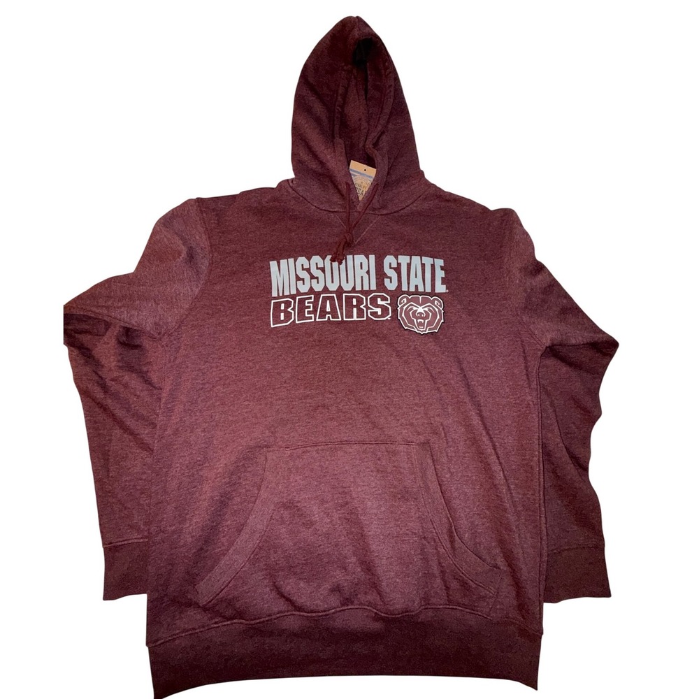 Rivalry Threads Missouri State Bears Hoodie Maroon Heather Pullover Mens L NEW